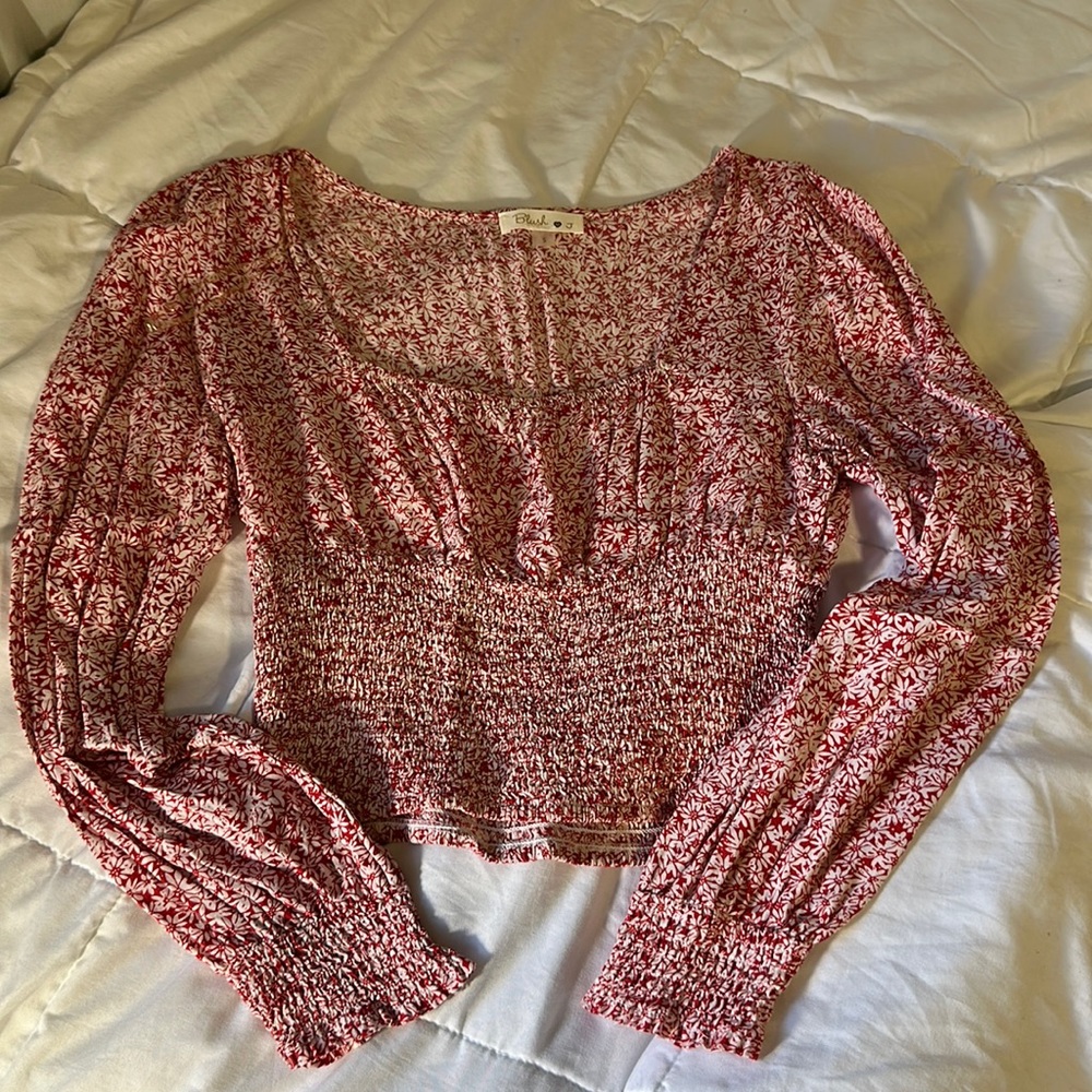 Floral long sleeve top